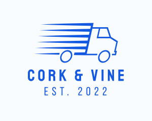 Fast Logistics Truck Van logo design