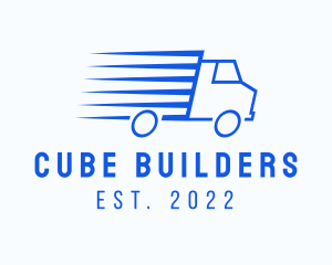 Fast Logistics Truck Van logo design