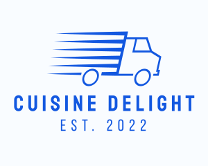 Fast Logistics Truck Van logo design