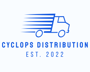 Fast Logistics Truck Van logo design