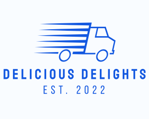 Fast Logistics Truck Van logo design