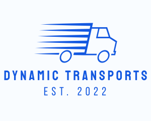 Fast Logistics Truck Van logo design