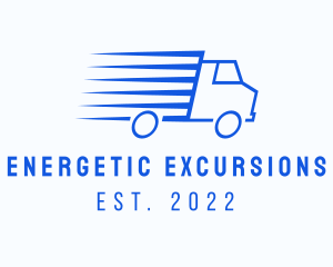 Fast Logistics Truck Van logo design