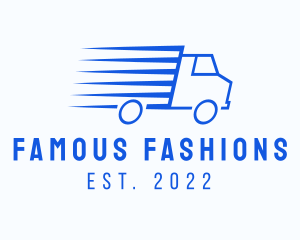 Fast Logistics Truck Van logo design