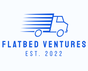 Fast Logistics Truck Van logo design