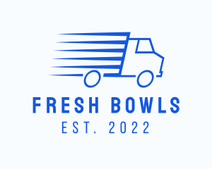 Fast Logistics Truck Van logo design