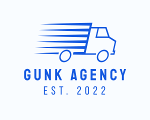 Fast Logistics Truck Van logo design