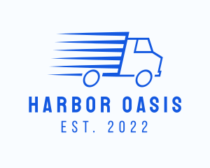 Fast Logistics Truck Van logo design