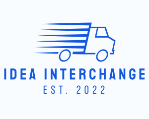 Fast Logistics Truck Van logo design