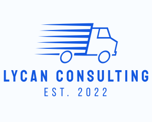 Fast Logistics Truck Van logo design