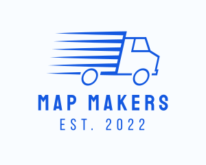 Fast Logistics Truck Van logo design