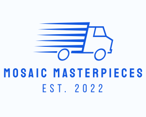 Fast Logistics Truck Van logo design