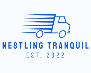 Fast Logistics Truck Van logo design