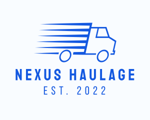 Fast Logistics Truck Van logo design