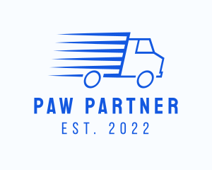 Fast Logistics Truck Van logo design