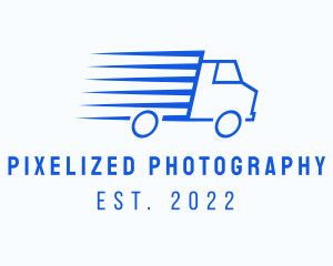 Fast Logistics Truck Van logo design