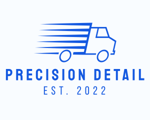 Fast Logistics Truck Van logo design