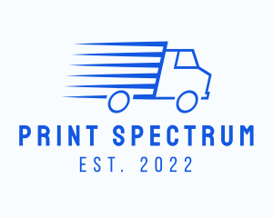 Fast Logistics Truck Van logo design