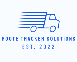 Fast Logistics Truck Van logo design