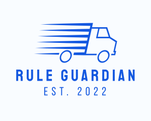 Fast Logistics Truck Van logo design