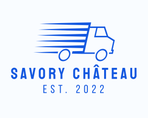 Fast Logistics Truck Van logo design