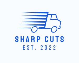 Fast Logistics Truck Van logo design