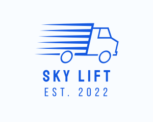 Fast Logistics Truck Van logo design