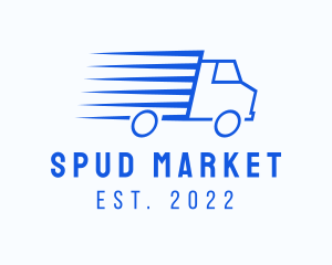 Fast Logistics Truck Van logo design