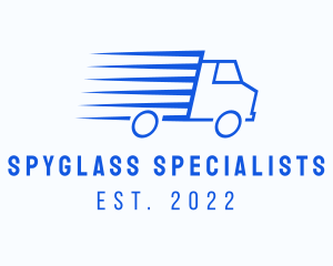 Fast Logistics Truck Van logo design