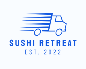 Fast Logistics Truck Van logo design