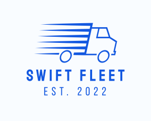 Fast Logistics Truck Van logo design