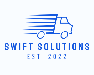 Fast Logistics Truck Van logo design