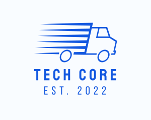 Fast Logistics Truck Van logo design