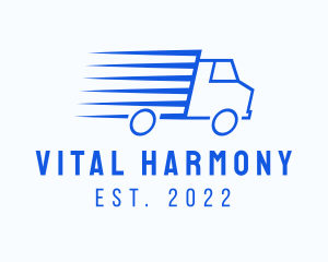 Fast Logistics Truck Van logo design