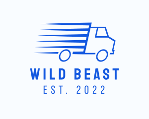 Fast Logistics Truck Van logo design