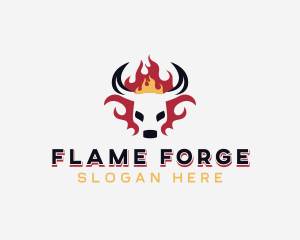 Fire Beef Barbecue logo design