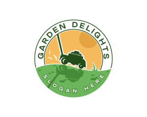 Lawn Mower Landscaping logo design