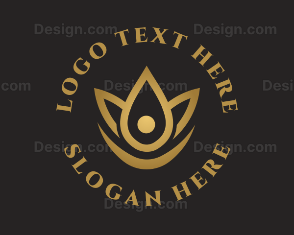 Floral Essence Droplet Logo