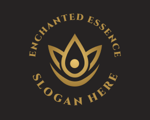 Floral Essence Droplet logo design