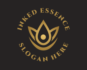 Floral Essence Droplet logo design