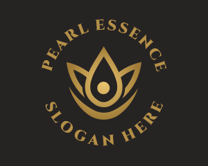 Floral Essence Droplet logo design