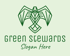 Green Swift Bird  logo design