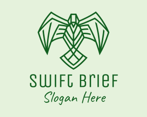 Green Swift Bird  logo design