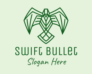 Green Swift Bird  logo design