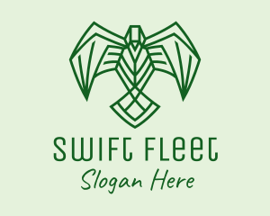 Green Swift Bird  logo design