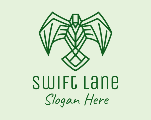 Green Swift Bird  logo design