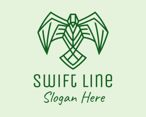 Green Swift Bird  logo design