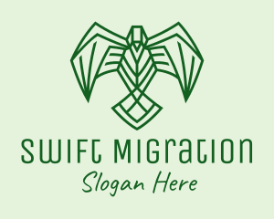 Green Swift Bird  logo design