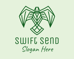 Green Swift Bird  logo design