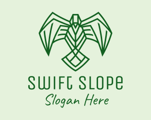 Green Swift Bird  logo design